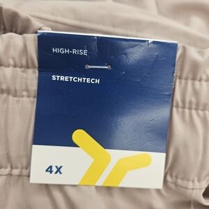 NWT Old Navy Stretchtech Champagne Beige 4X Ankle Pants Zip Pockets Z-25…